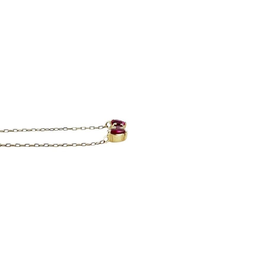 サマンサシルヴァ ■美品■ サンリオ ネックレス リボン アクセサリー K7 赤石 YG 約0.9g 【745102】11 |  | 03