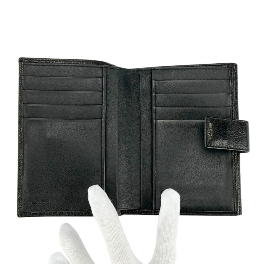 ロエベ ■美品■ アナグラム 二つ折り 財布 ウォレット スタッズ レザー ブラック 【745164】11 |  | 06