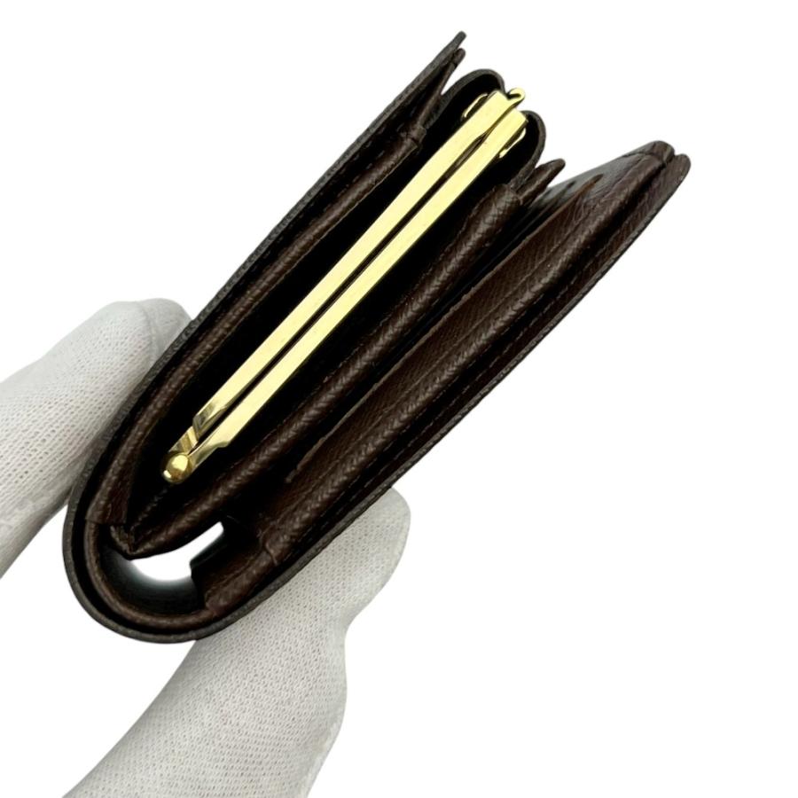 ルイヴィトン ■美品■ ポルトフォイユヴィエノワ 二つ折り 財布 ウォレット がま口 ネーム入り ダミエ ブラウン N61674 【745447】5 |  | 05