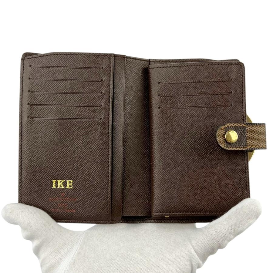 ルイヴィトン ■美品■ ポルトフォイユヴィエノワ 二つ折り 財布 ウォレット がま口 ネーム入り ダミエ ブラウン N61674 【745447】5 |  | 06