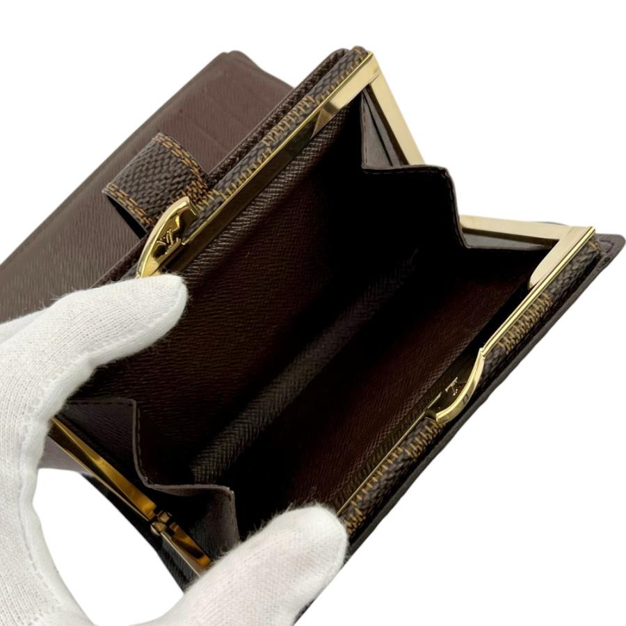 ルイヴィトン ■美品■ ポルトフォイユヴィエノワ 二つ折り 財布 ウォレット がま口 ネーム入り ダミエ ブラウン N61674 【745447】5 |  | 07