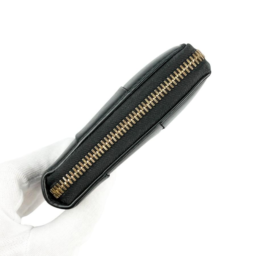 ボッテガヴェネタ ■中古■ マキシイントレチャート ラウンドジップ 二つ折り 財布 ウォレット レザー ブラック 箱【746079】13 |  | 05
