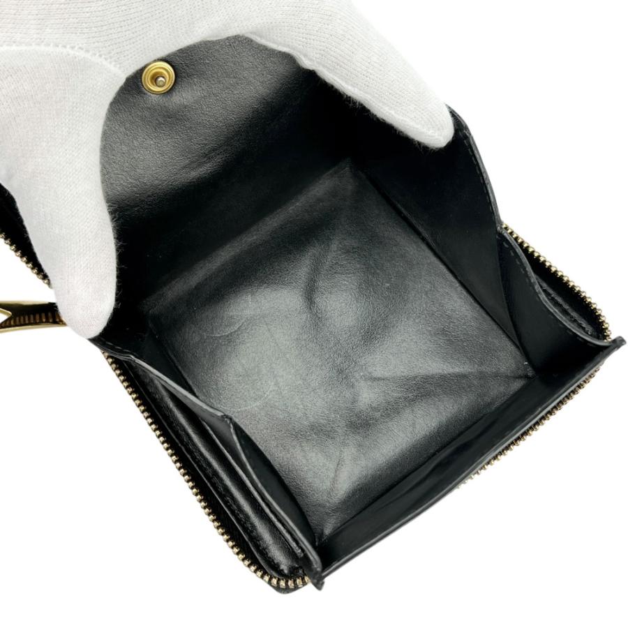 ボッテガヴェネタ ■中古■ マキシイントレチャート ラウンドジップ 二つ折り 財布 ウォレット レザー ブラック 箱【746079】13 |  | 07