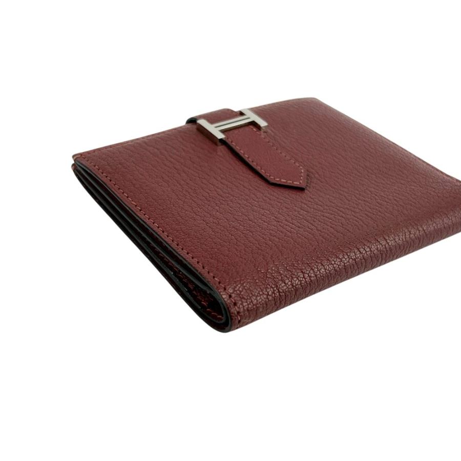 エルメス ■美品■ ベアン コンパクト 二つ折り 財布 ウォレット シェーブル ローズウッド □K刻 【758133】11 |  | 03