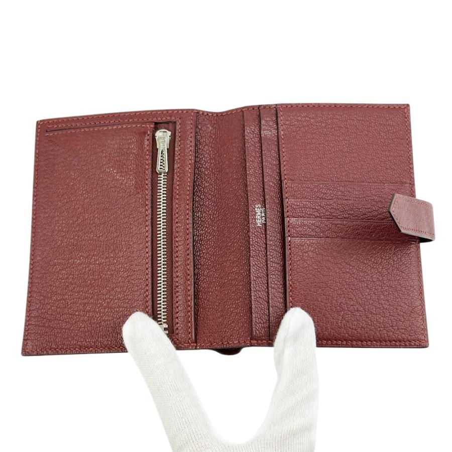 エルメス ■美品■ ベアン コンパクト 二つ折り 財布 ウォレット シェーブル ローズウッド □K刻 【758133】11 |  | 06