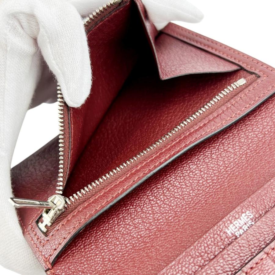 エルメス ■美品■ ベアン コンパクト 二つ折り 財布 ウォレット シェーブル ローズウッド □K刻 【758133】11 |  | 07