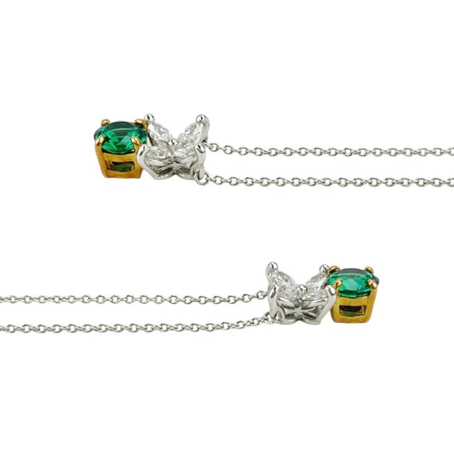 ティファニー ■美品■ ビクトリア ネックレス アクセサリー エメラルド ダイヤ プラチナ PT950 シルバー 3.7g 箱【758287】13 |  | 02