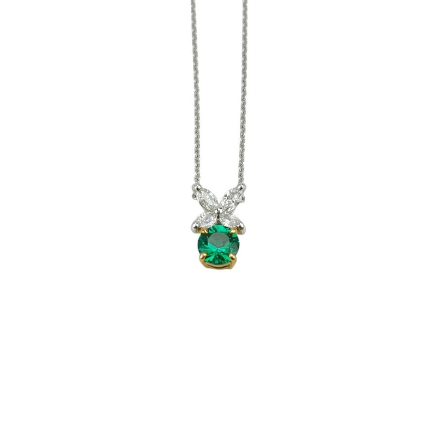 ティファニー ■美品■ ビクトリア ネックレス アクセサリー エメラルド ダイヤ プラチナ PT950 シルバー 3.7g 箱【758287】13 |  | 03