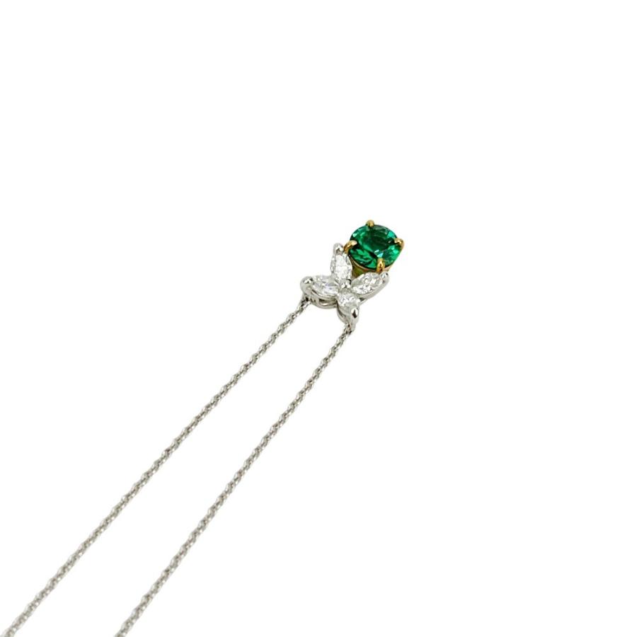 ティファニー ■美品■ ビクトリア ネックレス アクセサリー エメラルド ダイヤ プラチナ PT950 シルバー 3.7g 箱【758287】13 |  | 04