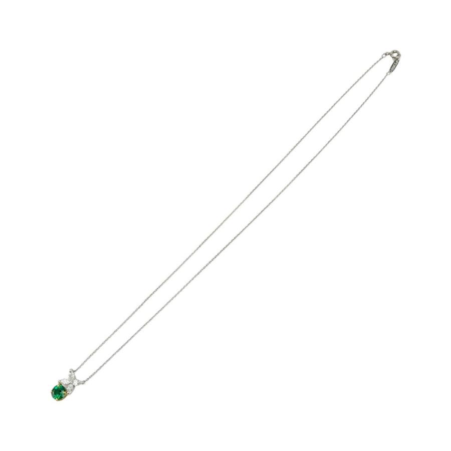 ティファニー ■美品■ ビクトリア ネックレス アクセサリー エメラルド ダイヤ プラチナ PT950 シルバー 3.7g 箱【758287】13 |  | 08