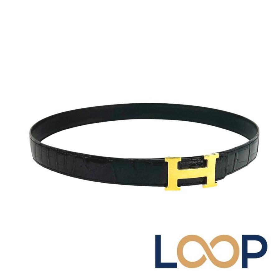エルメス ■中古■ コンスタンス ベルト ファッション Hバックル ポロサス ブラック ゴールド #90 □L刻 【762154】8 | 