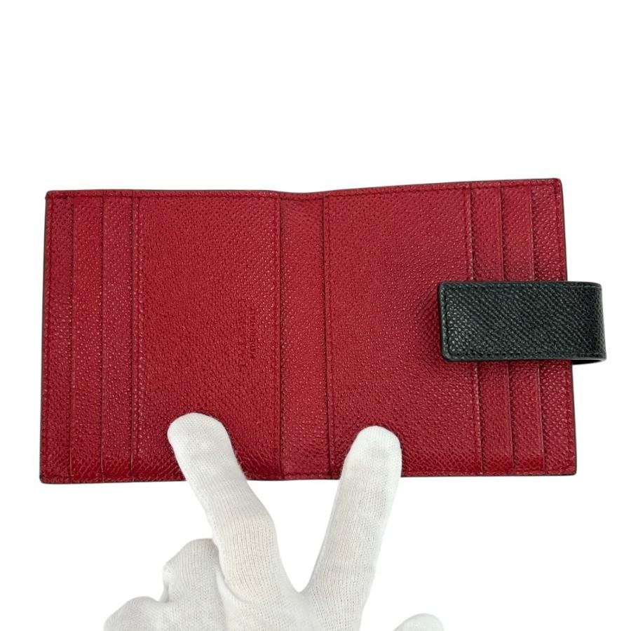 ブルガリ■美品■ 二つ折り 財布 ウォレット コンパクト 札入れ サークルロゴ レザー ブラック レッド 【763922】15 |  | 06