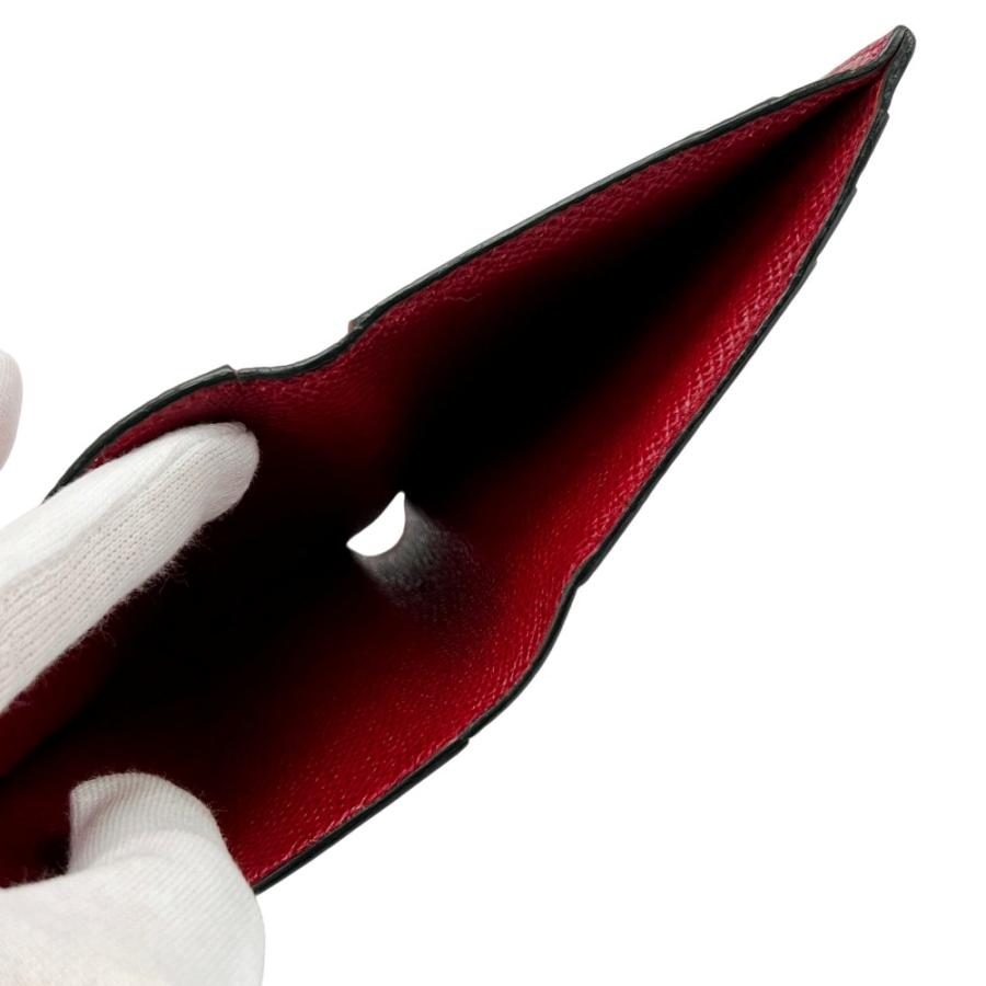 ブルガリ■美品■ 二つ折り 財布 ウォレット コンパクト 札入れ サークルロゴ レザー ブラック レッド 【763922】15 |  | 07