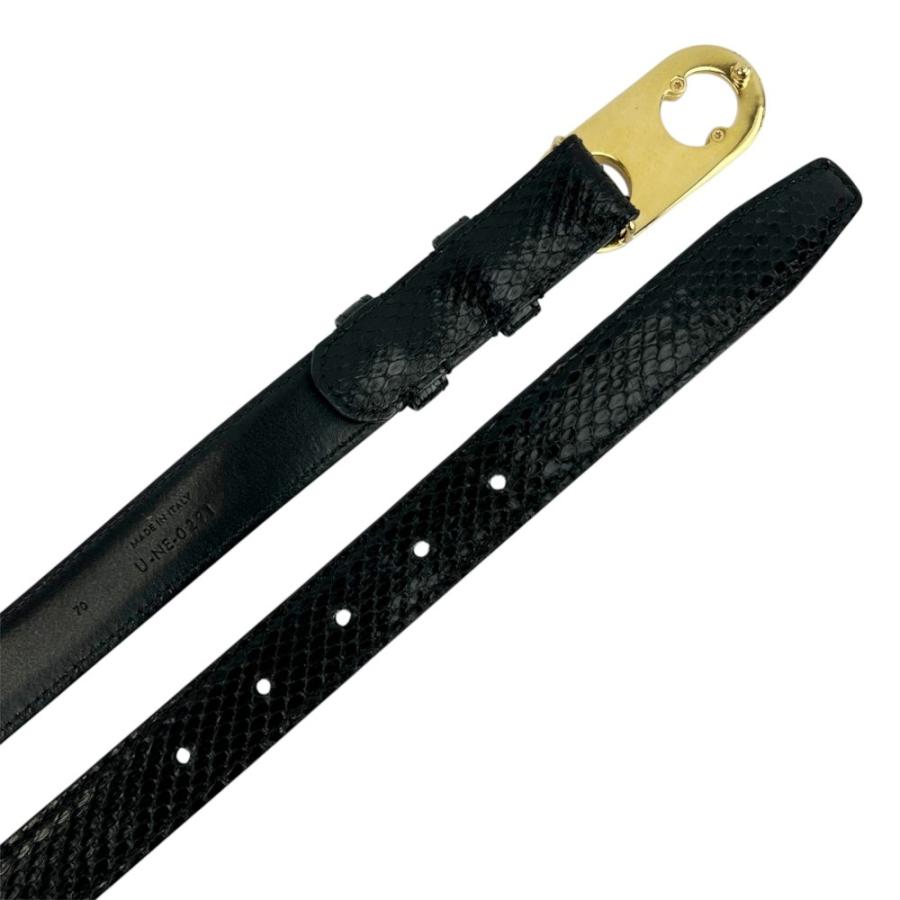 セリーヌ ■中古■ トリオンフ ベルト ファッション レザー パイソン GP ブラック ゴールド ＃70 【764493】3 |  | 03