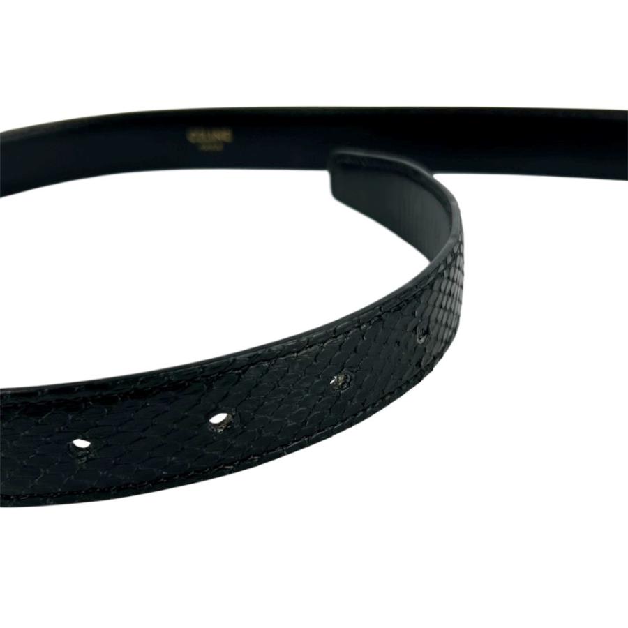 セリーヌ ■中古■ トリオンフ ベルト ファッション レザー パイソン GP ブラック ゴールド ＃70 【764493】3 |  | 07