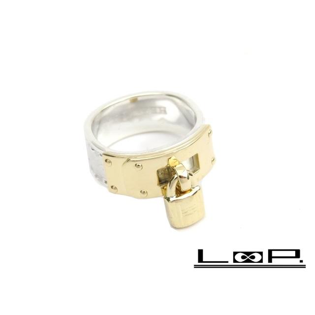 ▽値下げ▽ □新同□磨き済□ エルメス ケリー リング 指輪 コンビ SV