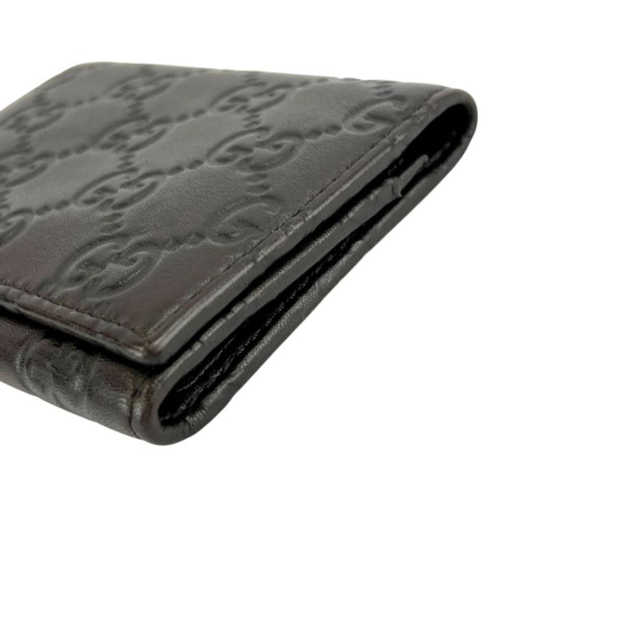 グッチ ■美品■ カードケース 名刺入れ パスケース シマ ダークブラウン 120965 【766794】11 |  | 02