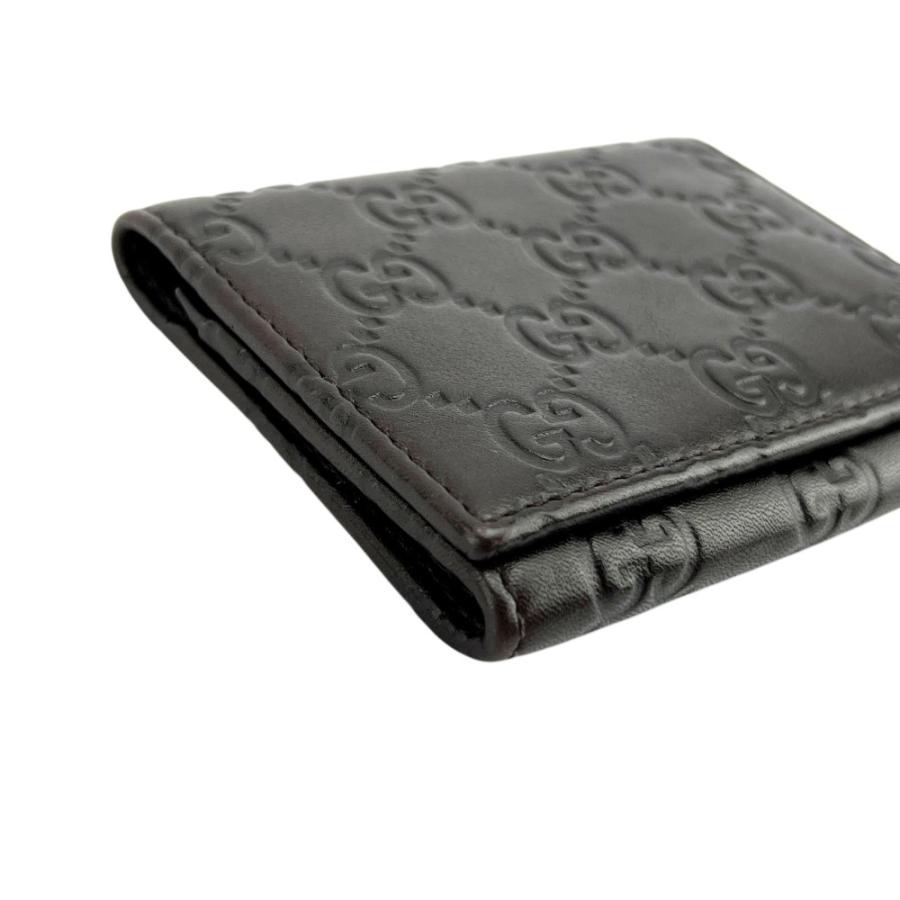 グッチ ■美品■ カードケース 名刺入れ パスケース シマ ダークブラウン 120965 【766794】11 |  | 03
