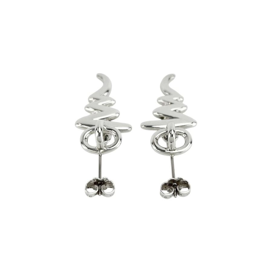 ティファニー ■美品■ スクリブル ドロップ スタッド ピアス アクセサリー SV925 シルバー【768330】13 |  | 04