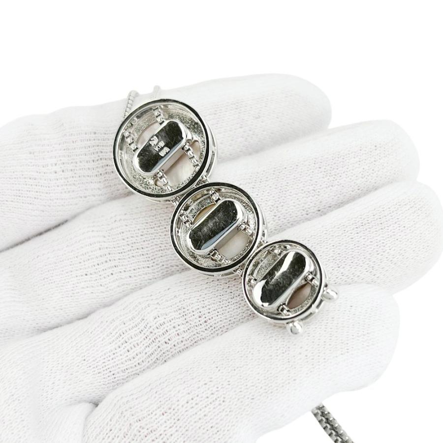 タサキ ■新同■ マベパール 3連 ネックレス アクセサリー K18 WG750 ホワイトゴールド 24.9g【768699】13 |  | 06