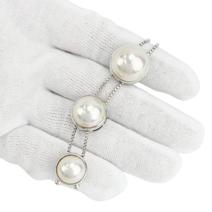 タサキ ■新同■ マベパール 3連 ネックレス アクセサリー K18 WG750 ホワイトゴールド 24.9g【768699】13 |  | 07