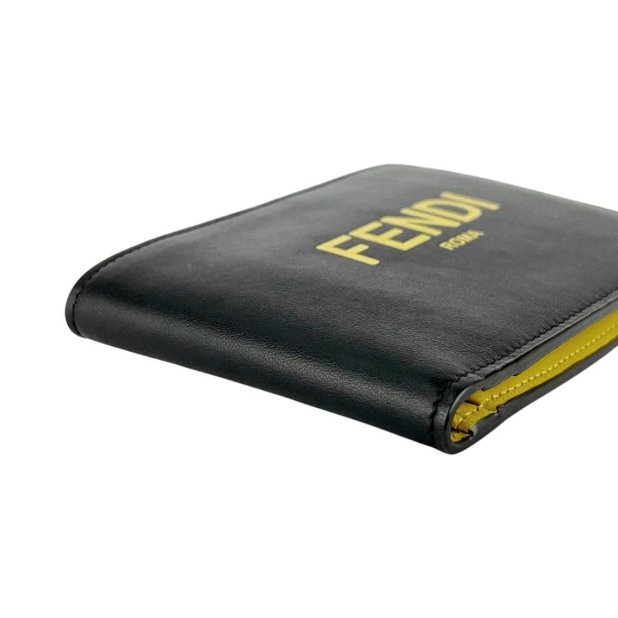 フェンディ ■新同■ 二つ折り 財布 ウォレット レザー ブラック イエロー 箱【769566】13 |  | 02