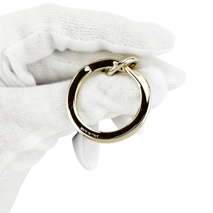 グッチ ■未使用■ インターロッキング G キーリング キーホルダー レザー GP  グレー ゴールド 324403 箱【770524】13 |  | 07
