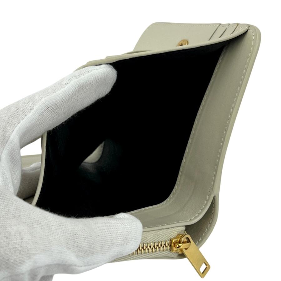 サンローラン ■新同■ 二つ折り 財布 ウォレット コンパクト ドット柄 水玉 レザー ホワイト ブラック 【770999】15 |  | 08