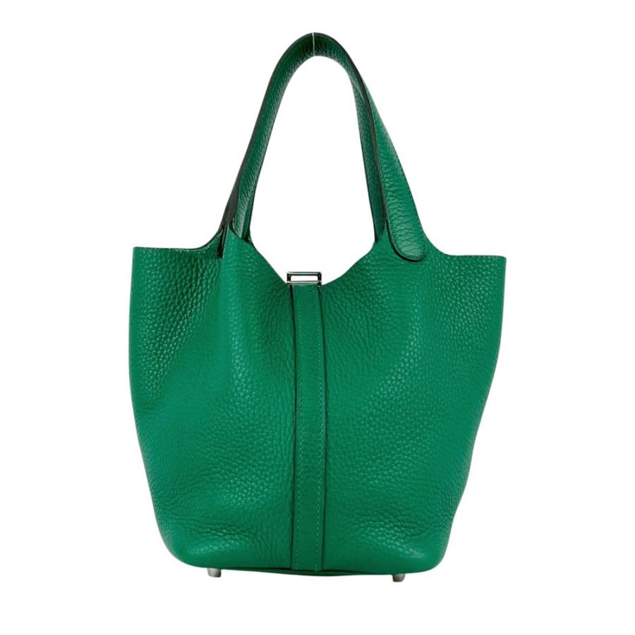 エルメス ■美品■ ピコタン ロック PM ハンド バッグ カバン トリヨン SS ヴェールヴェルティゴ シルバー A刻【779558】13 |  | 02