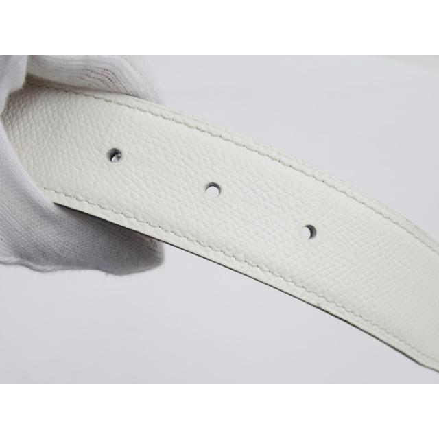 ▽値下げ▽□美品□85cm□ エルメス H ベルト 85 ホワイト ブラック 黒