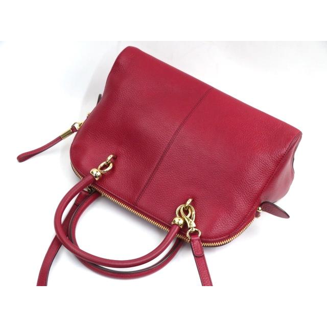□新同□ トッズ SELLA セラ 2WAY ハンド バッグ レザー レッド 