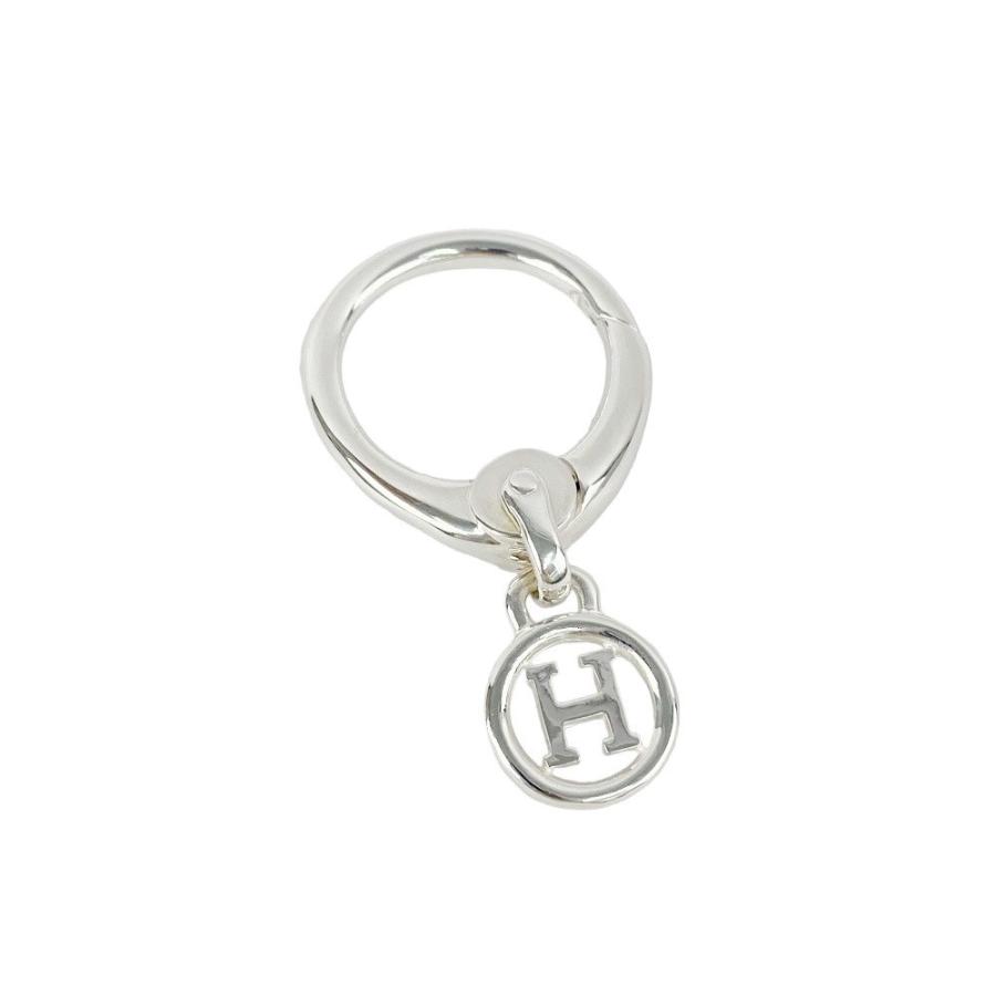 HERMES シルバーキーホルダー Hロゴ □新同□ヴィンテージ□ エルメス H ロゴ キーリング キーホルダー 鍵