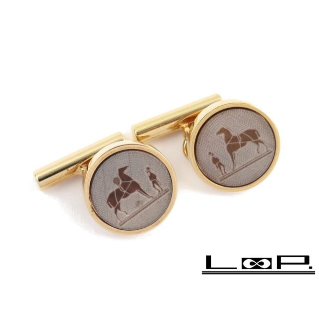 ▼値下げ▼　■美品■　エルメス コロゾ カフス スーツ アクセサリー ゴールド GP 【87868】 | 