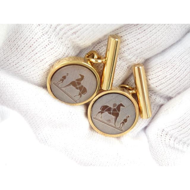 ▼値下げ▼　■美品■　エルメス コロゾ カフス スーツ アクセサリー ゴールド GP 【87868】 |  | 06