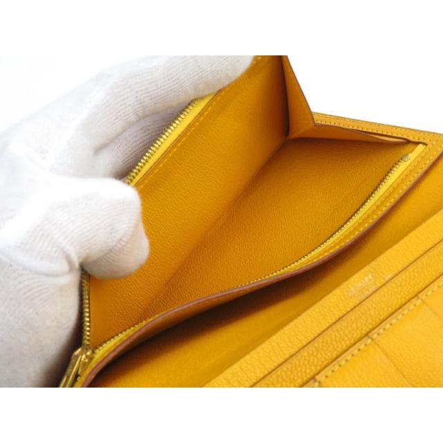 ▽値下げ▽□中古□ エルメス ベアン 二つ折り 長財布 リザード  