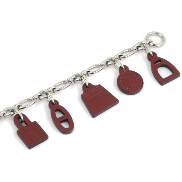 ■美品■　エルメス アミュレット 5 バッグ チャーム レザー SS ボルドー 【90967】 □美品□ エルメス アミュレット 5 バッグ チャーム レザー SS