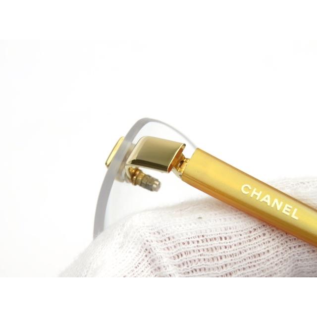 □美品□ シャネル 眼鏡 メガネ 度入り ゴールド K18 YG 54□18  