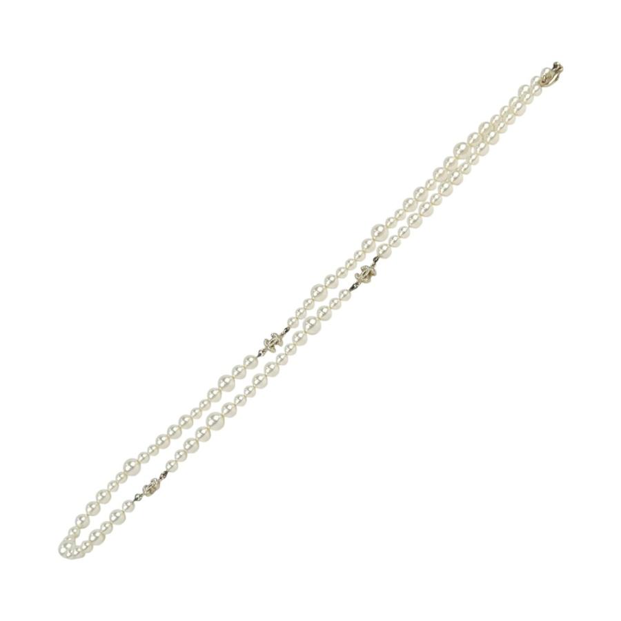 シャネル ■美品■92.5cm■ パール ロング ネックレス アクセサリー ホワイト ゴールド GP A13A 箱 【A3】1 |  | 02