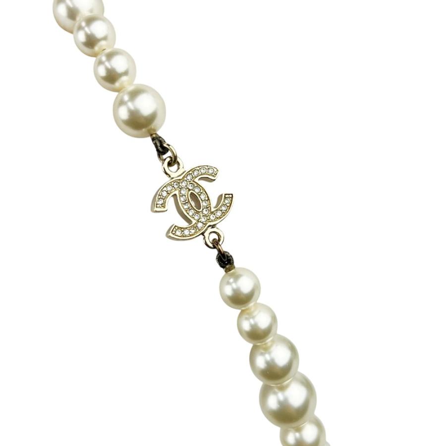 シャネル ■美品■92.5cm■ パール ロング ネックレス アクセサリー ホワイト ゴールド GP A13A 箱 【A3】1 |  | 04