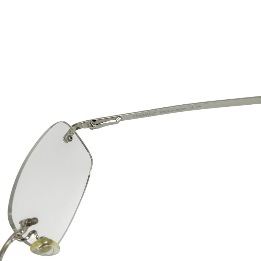 シャネル ■美品■ リムレス スクエア 眼鏡 メガネ ファッション SS シルバー ブラック 53□16 135 2116T 124 【A41】11 |  | 05
