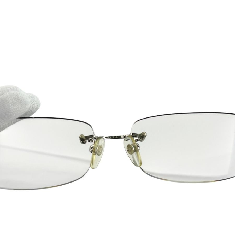 シャネル ■美品■ リムレス スクエア 眼鏡 メガネ ファッション SS シルバー ブラック 53□16 135 2116T 124 【A41】11 |  | 06