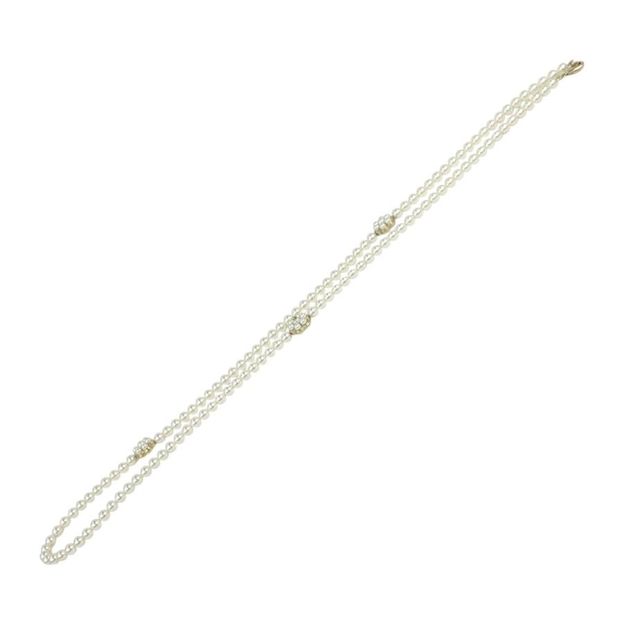 シャネル ■中古■107cm■ パール ロング ネックレス フラワー モチーフ アクセサリー ホワイト ゴールド GP B15B 【A4】1 |  | 02