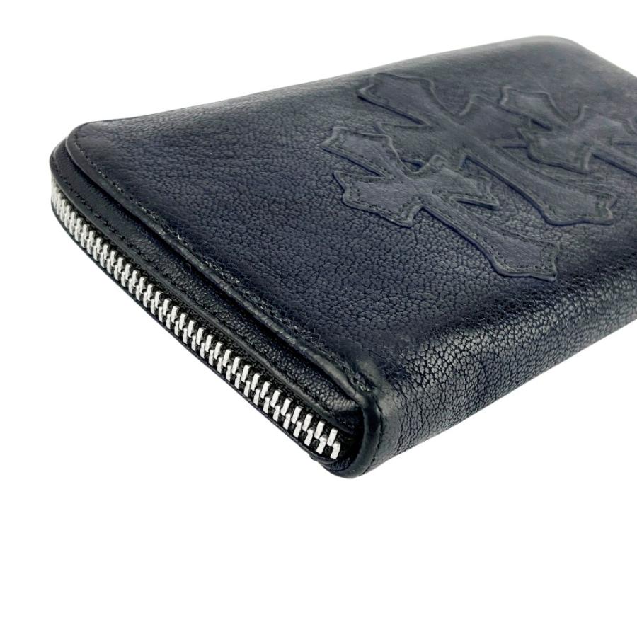 クロムハーツ ■中古■ 長財布 ウォレット ロングウォレット 十字架 クロス レザー ネイビー 【A59】11 |  | 03