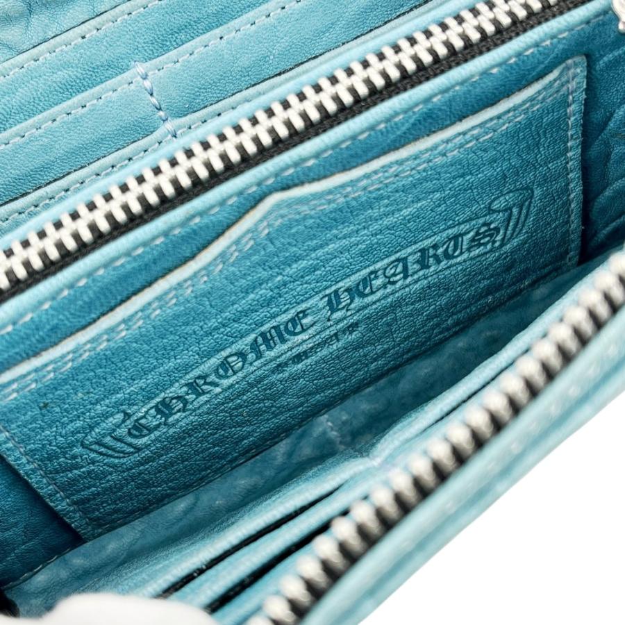クロムハーツ ■美品■ 長財布 ウォレット ロングウォレット ラウンドジップ レザー ターコイズブルー 【A60】11 |  | 08