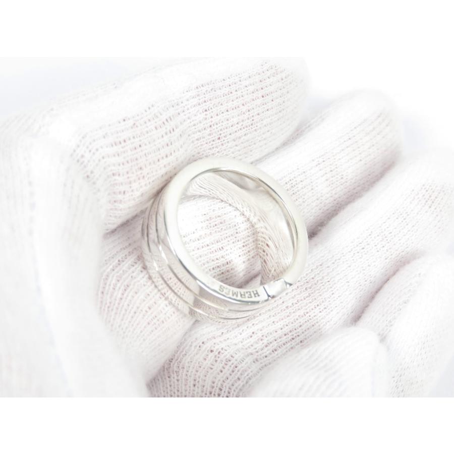 ■新同■磨き済■　エルメス イタリーク リング 指輪 H ロゴ シルバー SV 925 #51 【A61943】 |  | 01