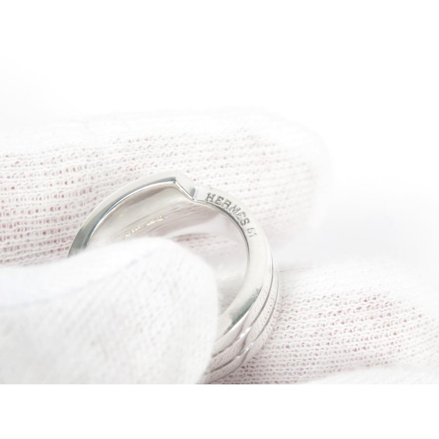 ■新同■磨き済■　エルメス イタリーク リング 指輪 H ロゴ シルバー SV 925 #51 【A61943】 |  | 06