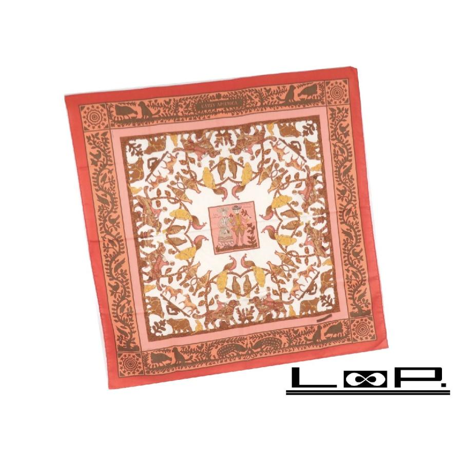 □新同□カシミヤ□ エルメス カレ 90 EARLY AMERICA 古き良き