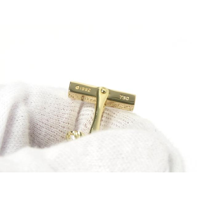 【磨き済 新同】 TIFFANY&Co. ティファニー シグネチャー カフス アクセサリー ゴールド ダイヤモンド ダイヤ K18 YG 750 箱 【A66102】 |  | 02