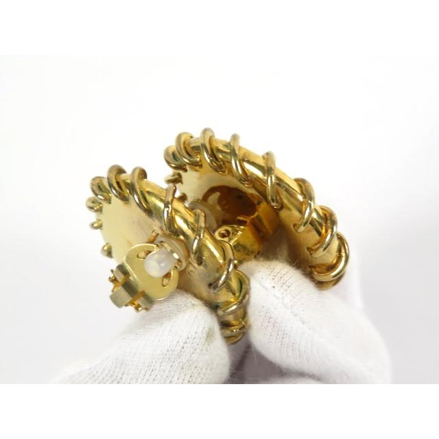 【ヴィンテージ】【HERMES】 エルメス ラウンド イヤリング アクセサリー ボタン モチーフ ゴールド GP 【A67024】 |  | 08