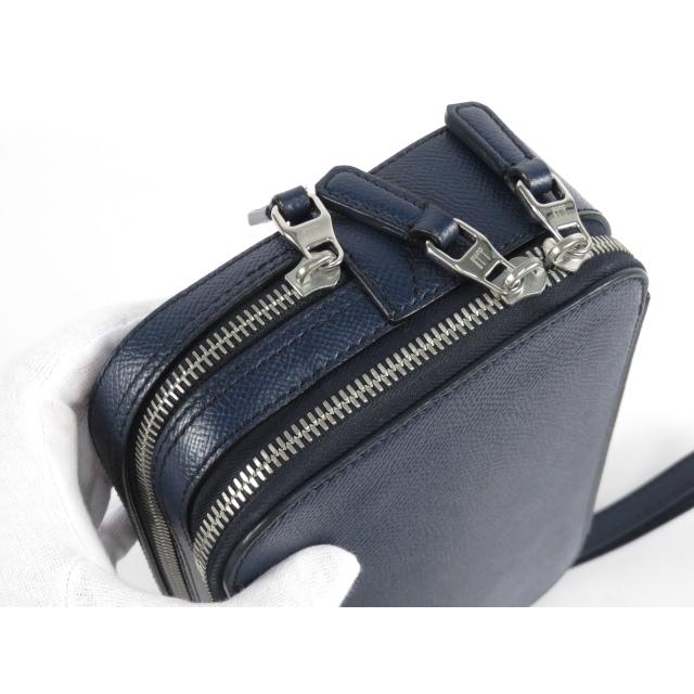 【美品】 dunhill ダンヒル セカンド クラッチ バッグ ネイビー 紺 レザー カーフ 革  【A67138】 |  | 02
